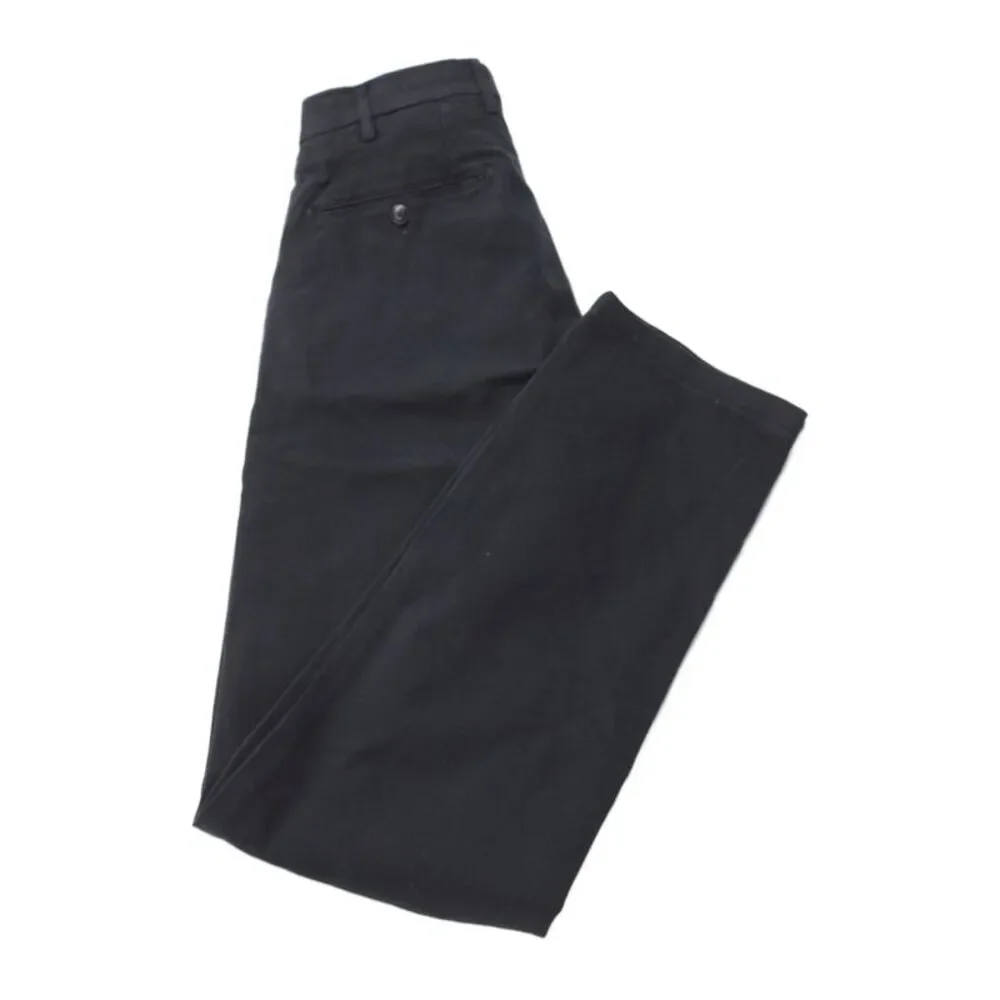 Canali Mens Chino Pants Black Button Cotton Size 44